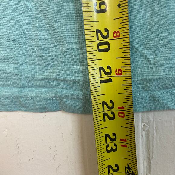 LA Blend 100% Linen Light Blue Embroidered Beaded Top Pants Set Size Medium - Picture 8 of 16